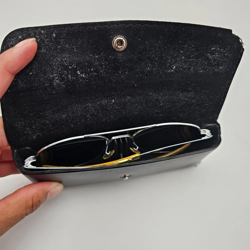 VTG Randolph Engineering Aviator Sunglasses 5 1/2 Silver Frames Original Case